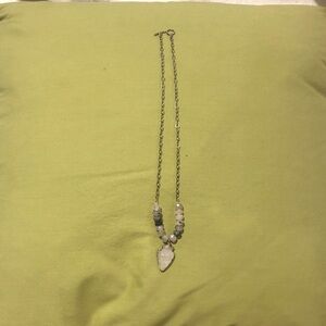 Elegant Silver and Gray Pendant Necklace